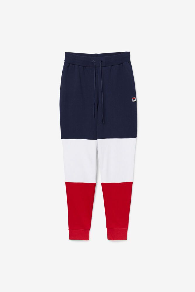 Fila Pants Mens Navy/White/Red - France - Philippines 5721689-KR